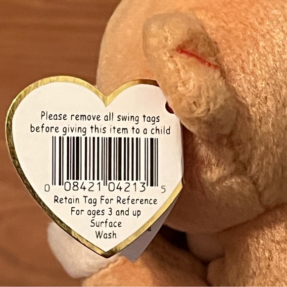 NWT Vintage Original 1998 Ty Beanie Baby “Hope” With Error Tags - Picture 10 of 11